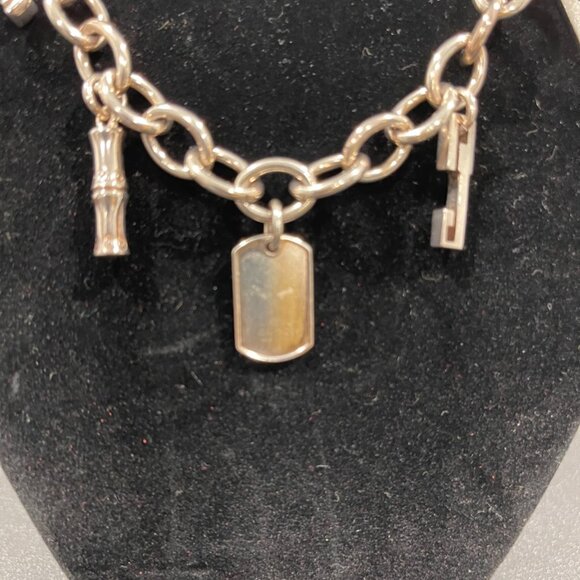 Gucci Sterling Silver Charm Necklace. (172836) - Picture 2 of 16